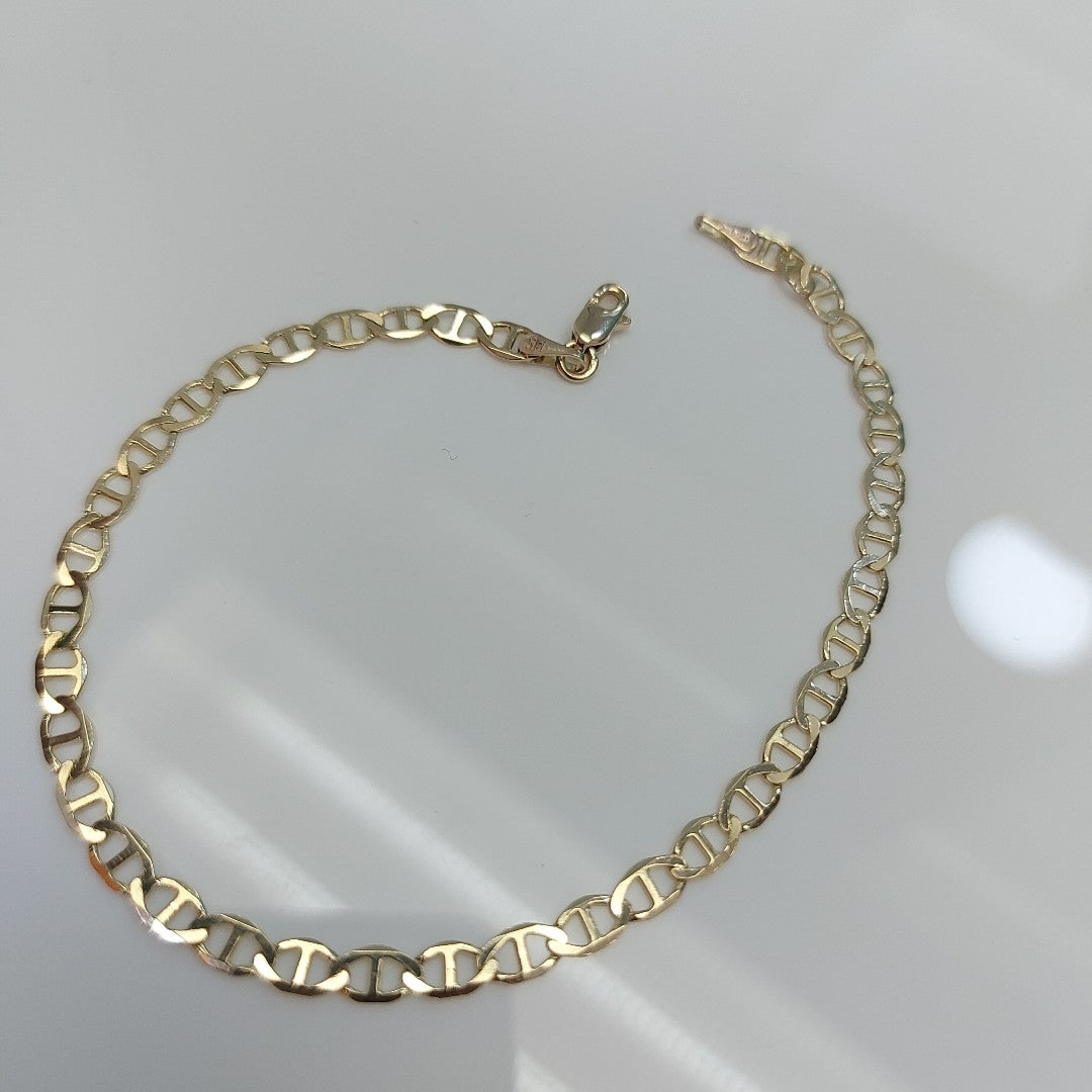 PULSERAS TEJIDO MARINERA ORO 14K 21 CM 3.2 GR (NUEVO)