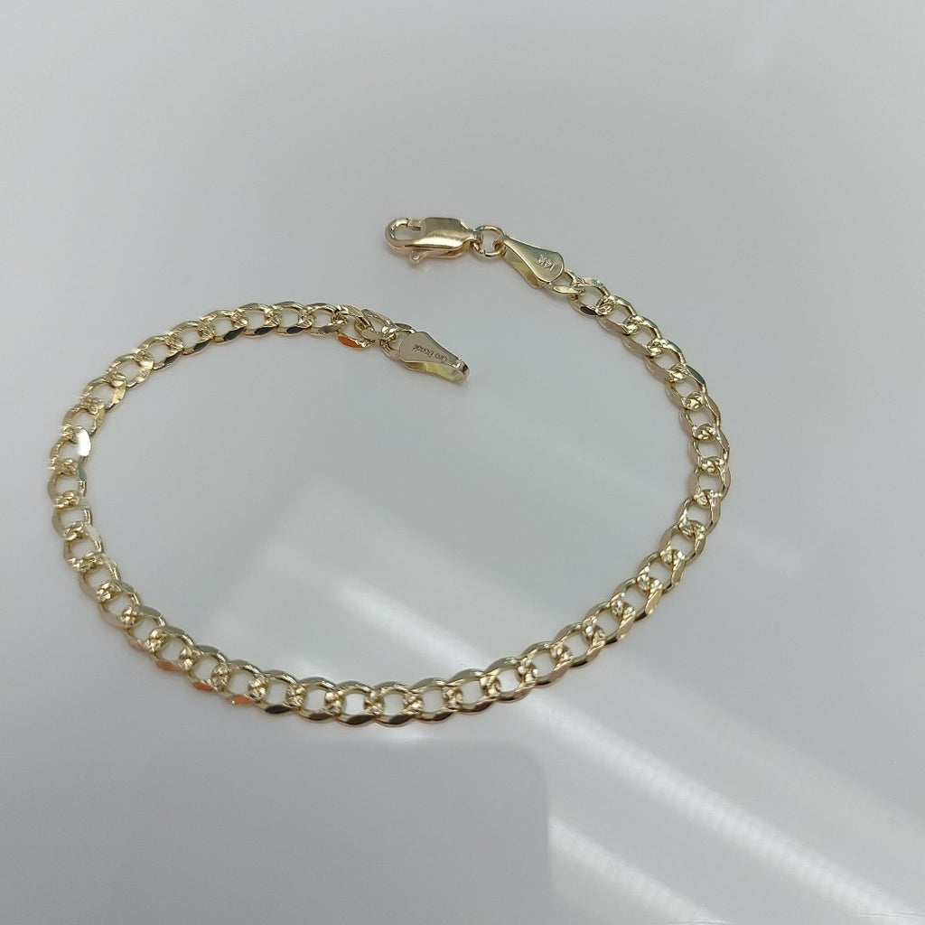 PULSERAS BARBADA ORO 14K 18 CM 4.6 GR (NUEVO)