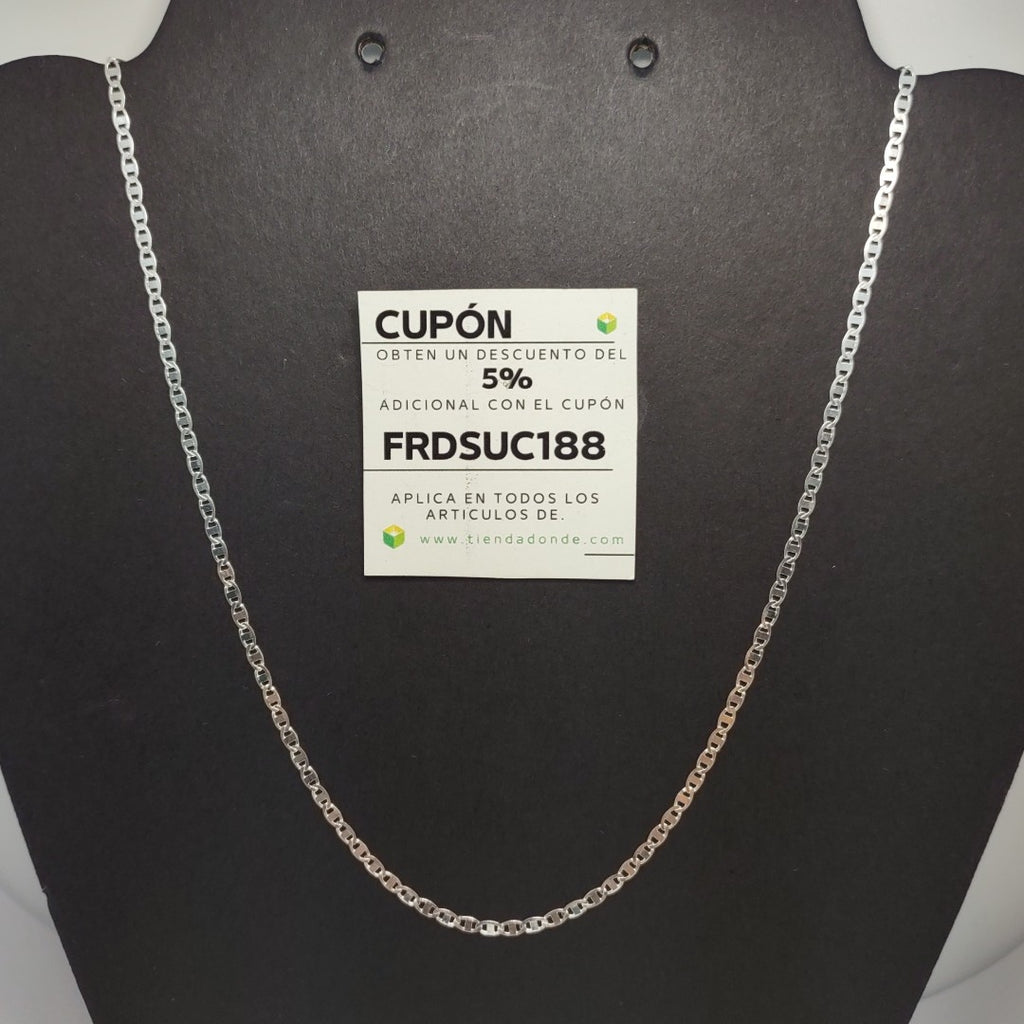 CADENA TEJIDO ESPEJO PLATA .925 60 CM 4.2 GR (NUEVO)