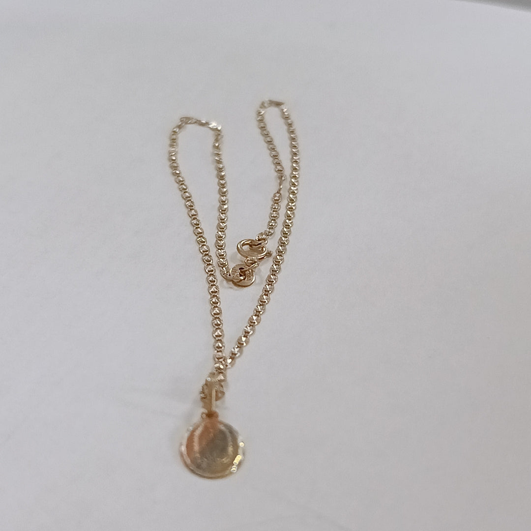 CADENA, MEDALLA RELIGIOSA ORO 10 K 1.6 GRMS (SEMINUEVO)