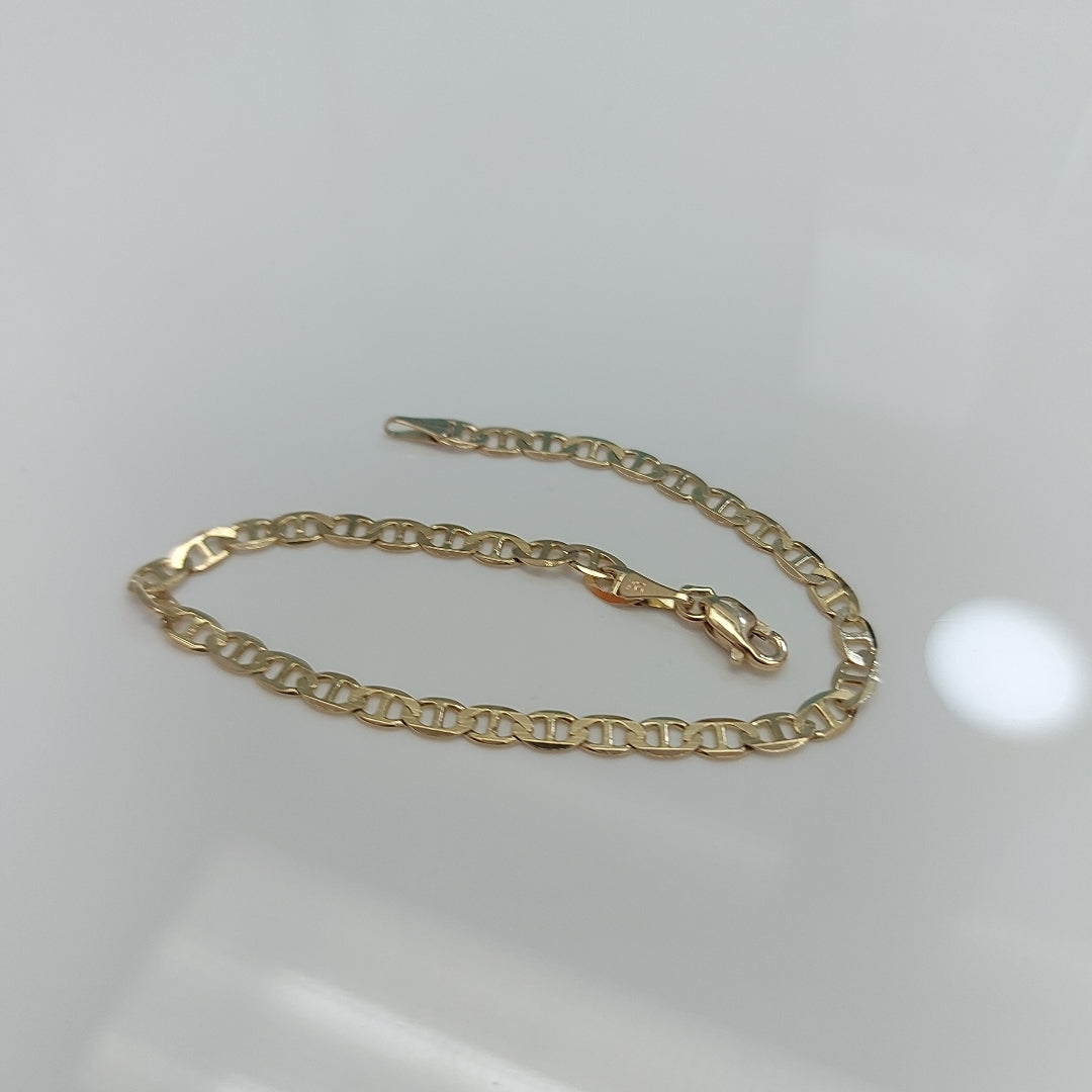 PULSERAS TEJIDO MARINERA ORO 14K 18 CM 2.9 GR (NUEVO)