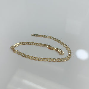 PULSERAS TEJIDO MARINERA ORO 14K 18 CM 2.9 GR (NUEVO)