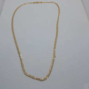 CADENAS BARBADA DIAMANTADA ORO 14K 55 CM 9 GR (NUEVO)