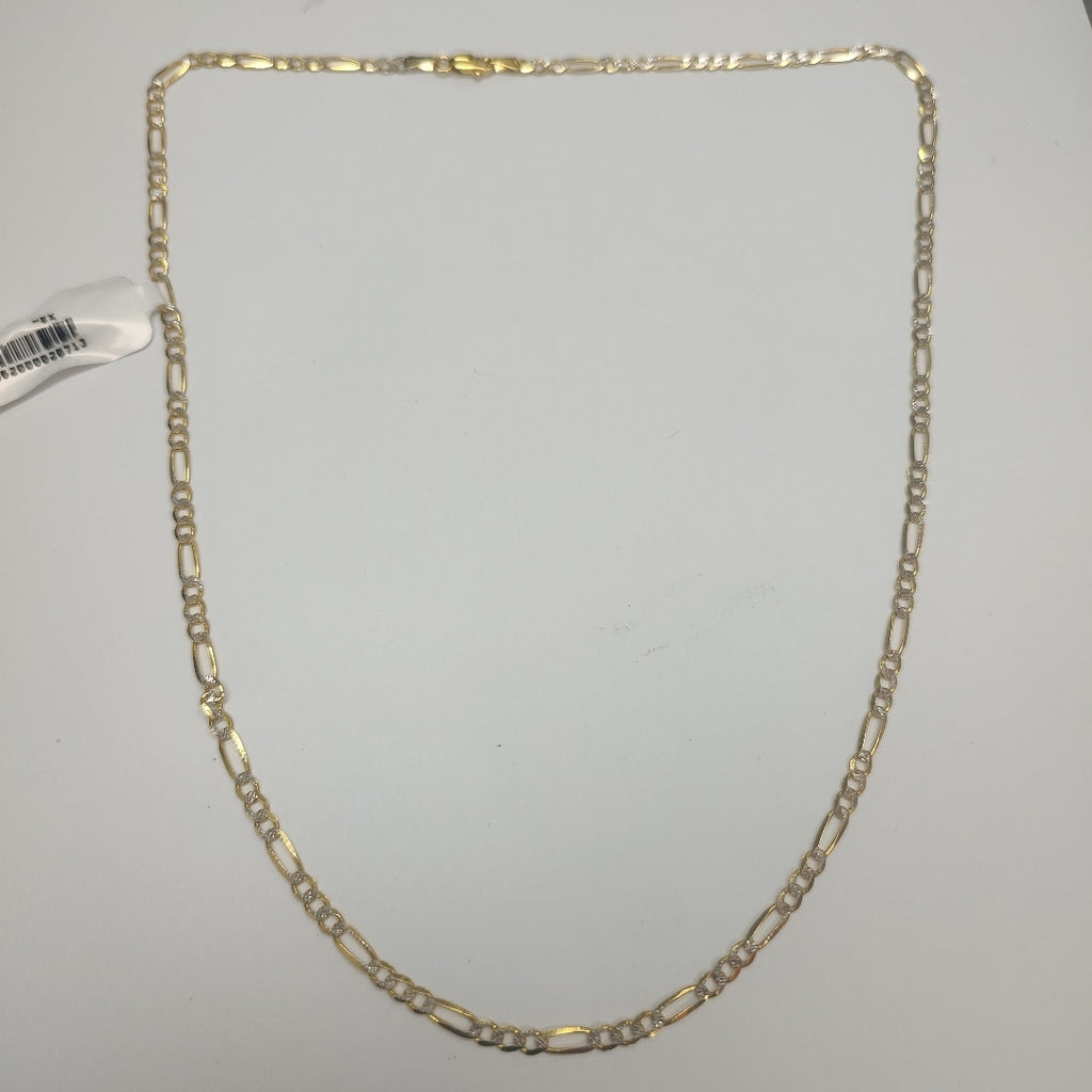 CADENAS TEJIDO 3X1 DIAMANTADO ORO 10K 50 CM 5.6 GR (NUEVO)