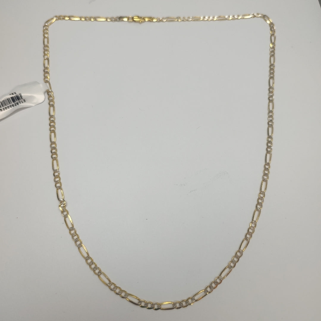 CADENAS TEJIDO 3X1 DIAMANTADO ORO 10K 50 CM 5.6 GR (NUEVO)
