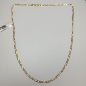 CADENAS TEJIDO 3X1 DIAMANTADO ORO 10K 50 CM 5.6 GR (NUEVO)
