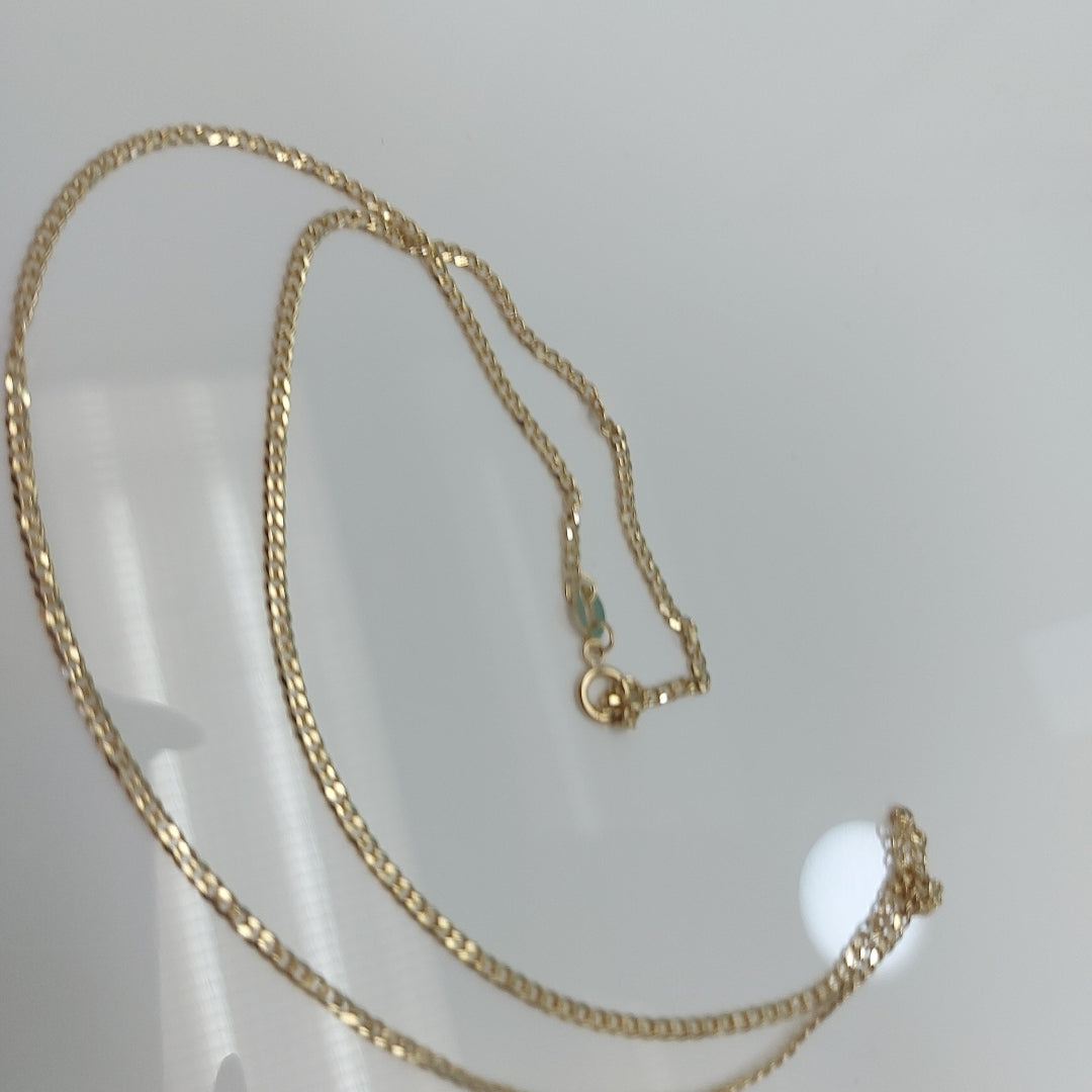 CADENAS TEJIDO BARBADA ORO 10K 50 CM 3.5 GR (NUEVO)