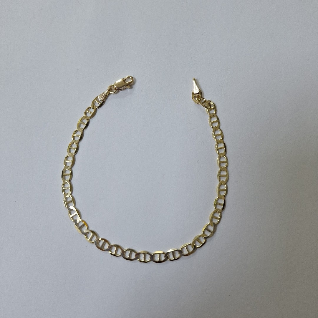 PULSERAS TEJIDO MARINERA ORO 14K 18 CM 2.9 GR (NUEVO)