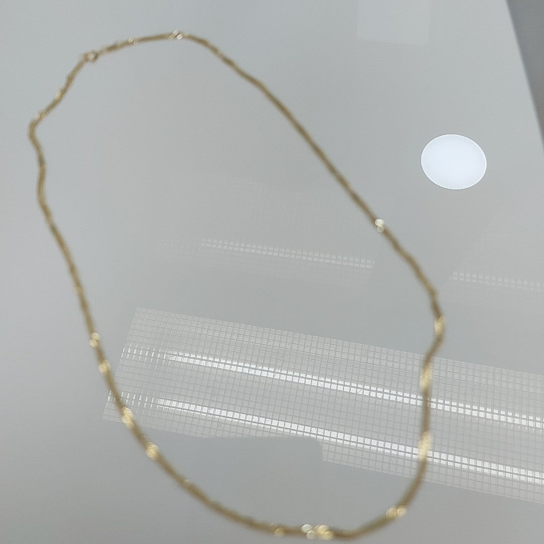 CADENAS TEJIDO MEDIO TORZAL ORO 10K 50 CM 4 GR (NUEVO)