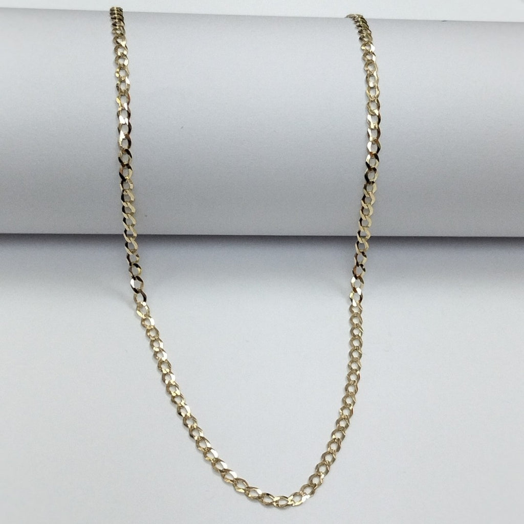 CADENAS TEJIDO BARBADA ORO 14K 60 CM 5.4 GR (NUEVO)
