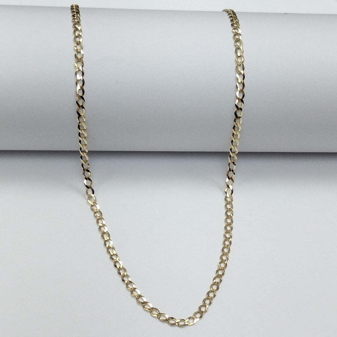 CADENAS TEJIDO BARBADA ORO 14K 60 CM 5.4 GR (NUEVO)