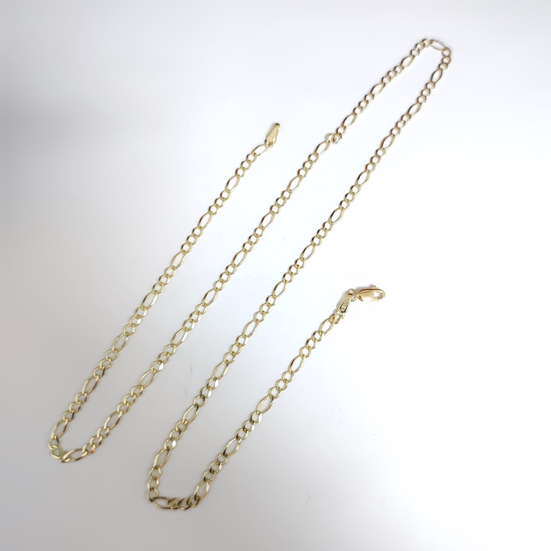CADENAS TEJIDO 3X1 ORO 10K 55 CM 4.2 GR (NUEVO)