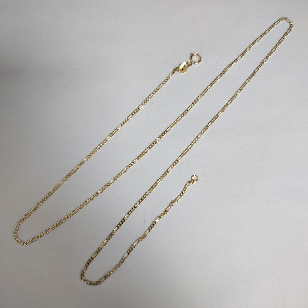 CADENAS TEJIDO 3X1 ORO 14K 55 CM 2.4 GR (NUEVO)