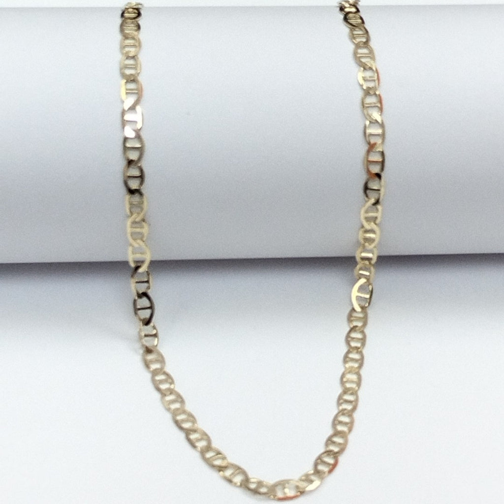 CADENAS TEJIDO MARINERA ORO 14K 50 CM 7.5 GR (NUEVO)