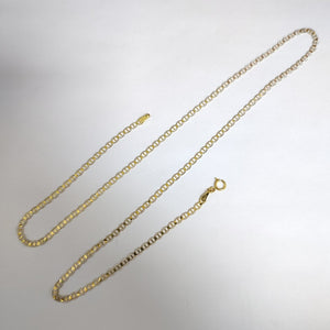 CADENAS TEJIDO GUCHI DIAMANTADO ORO 10K 55 CM 4 GR (NUEVO)