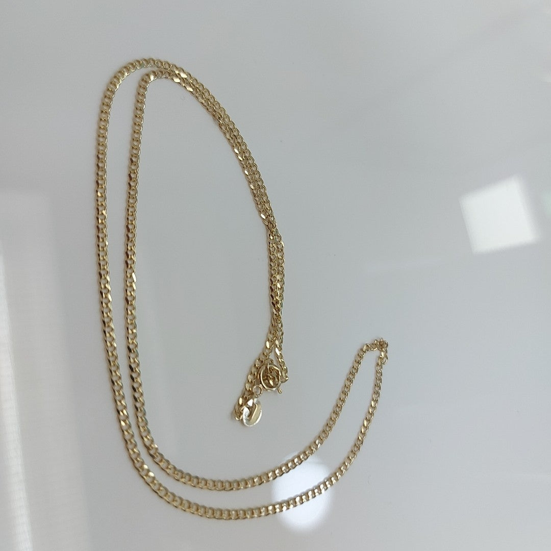 CADENAS TEJIDO BARBADA ORO 10K 50 CM 3.5 GR (NUEVO)