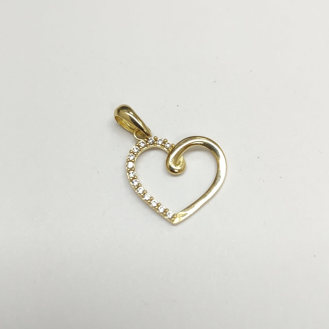 DIJES CORAZON C/CIRCONIA ORO 10K 1.3 GR (NUEVO)