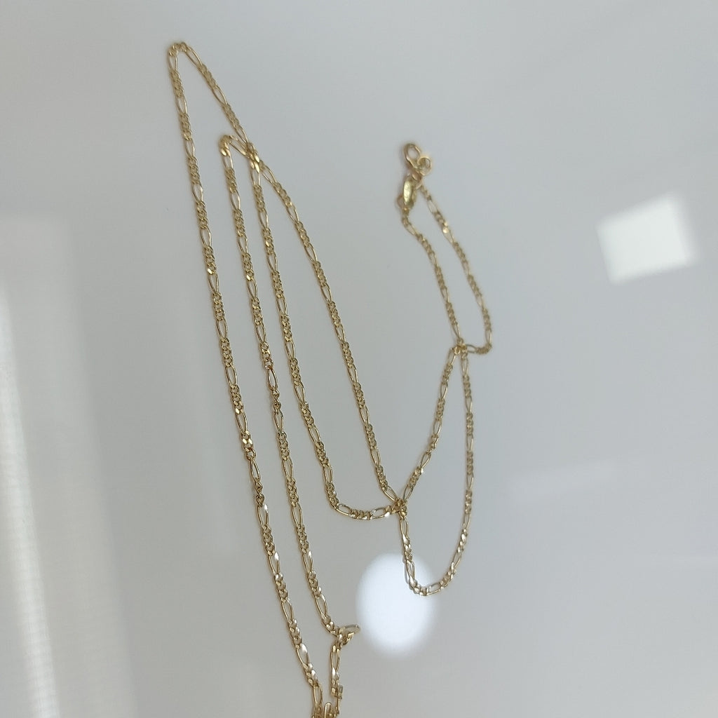 CADENAS TEJIDO 3X1 ORO 14K 55 CM 2.6 GR (NUEVO)