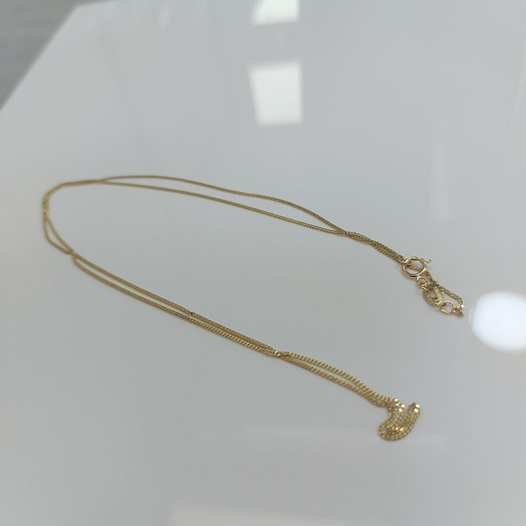 CADENAS TEJIDO BARBADA ORO 10K 55 CM 1.8 GR (NUEVO)