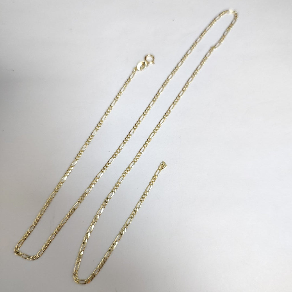 CADENAS TEJIDO 3X1 ORO 10K 55 CM 3.2 GR (NUEVO)