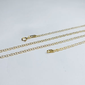 CADENAS TEJIDO GUCHI DIAMANTADO ORO 10K 55 CM 3.8 GR (NUEVO)
