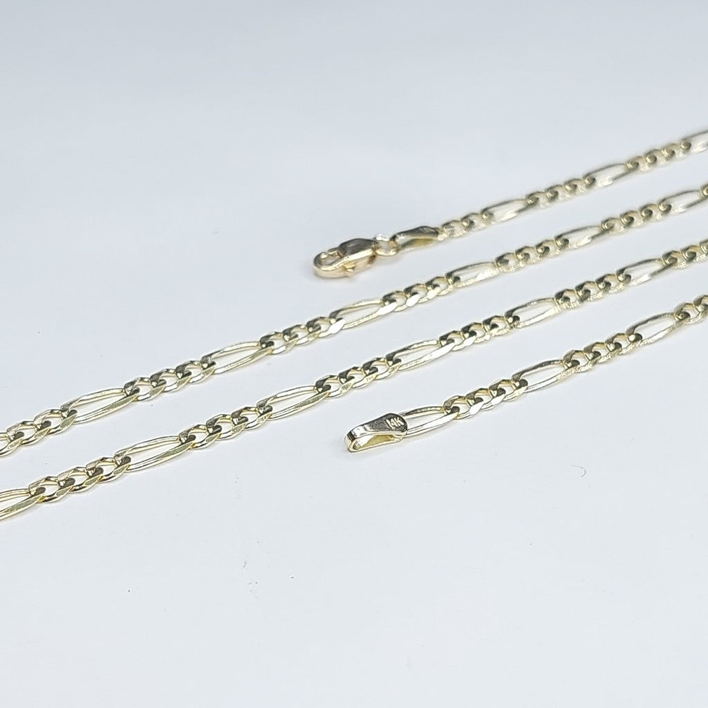 CADENAS 3X1 ORO 14K 60 CM 8.4 GR (NUEVO)