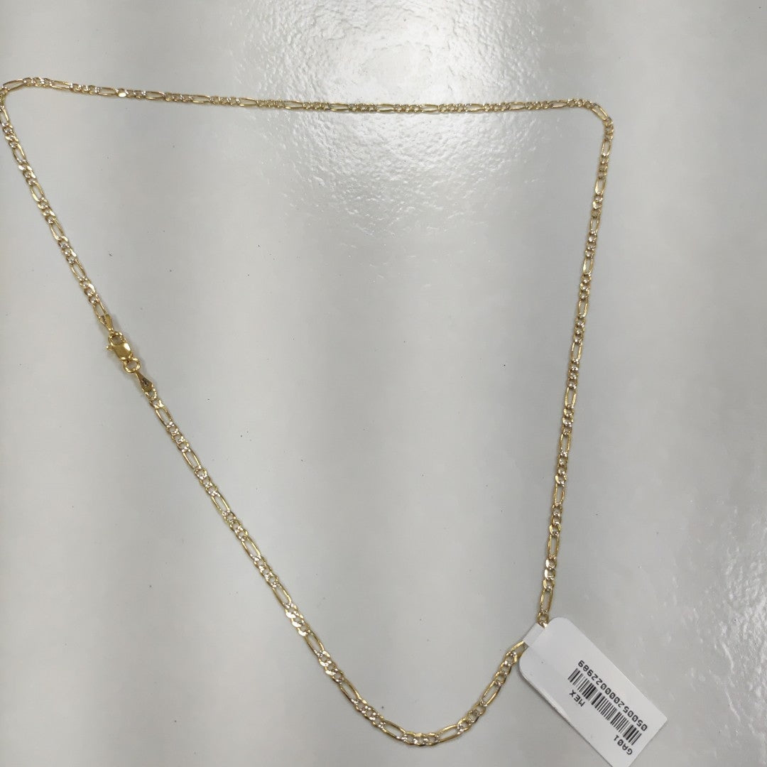 CADENAS TEJIDO 3X1 DIAMANTADA ORO 14K 55 CM 4.5 GR (NUEVO)