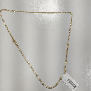 CADENAS TEJIDO 3X1 DIAMANTADA ORO 14K 55 CM 4.5 GR (NUEVO)