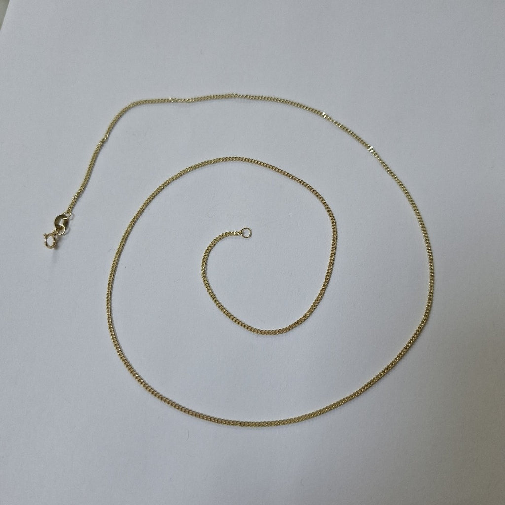 CADENAS TEJIDO BARBADA ORO 10K 55 CM 3.1 GR (NUEVO)