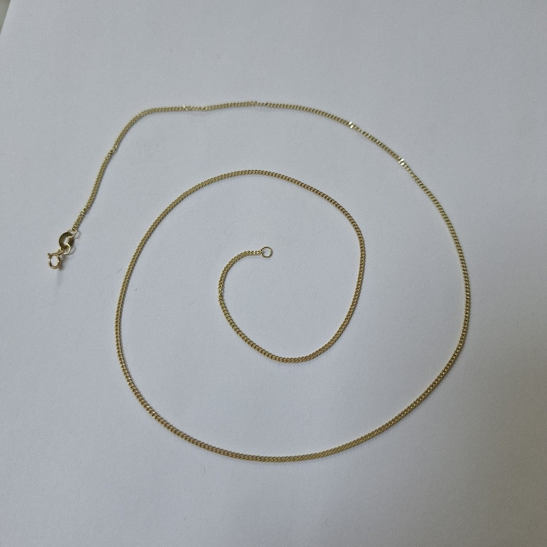 CADENAS TEJIDO BARBADA ORO 10K 55 CM 3.1 GR (NUEVO)