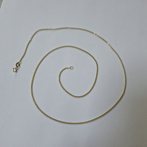CADENAS TEJIDO BARBADA ORO 10K 55 CM 3.1 GR (NUEVO)