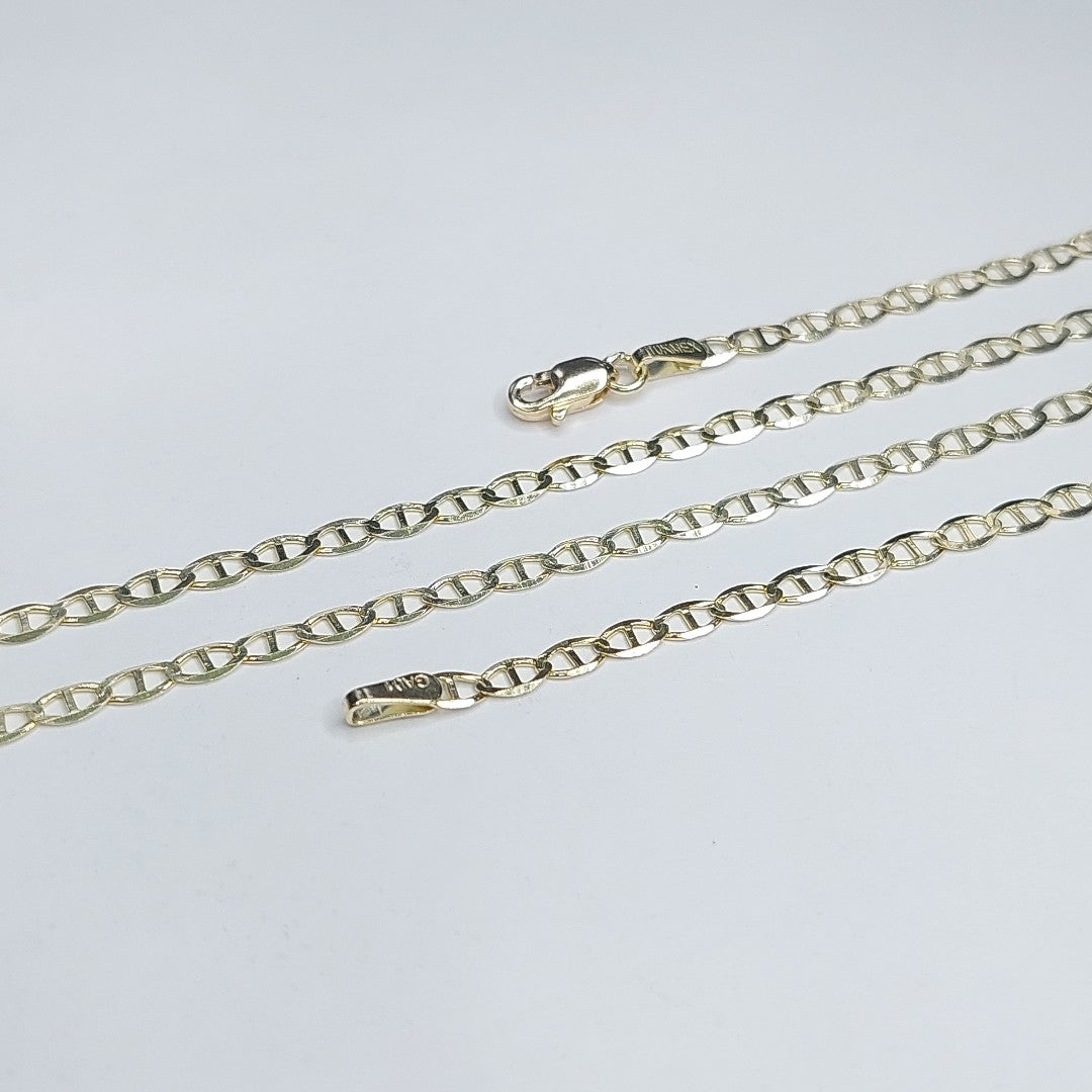CADENAS TEJIDO GUCHI ORO 10K 55 CM 3.9 GR (NUEVO)