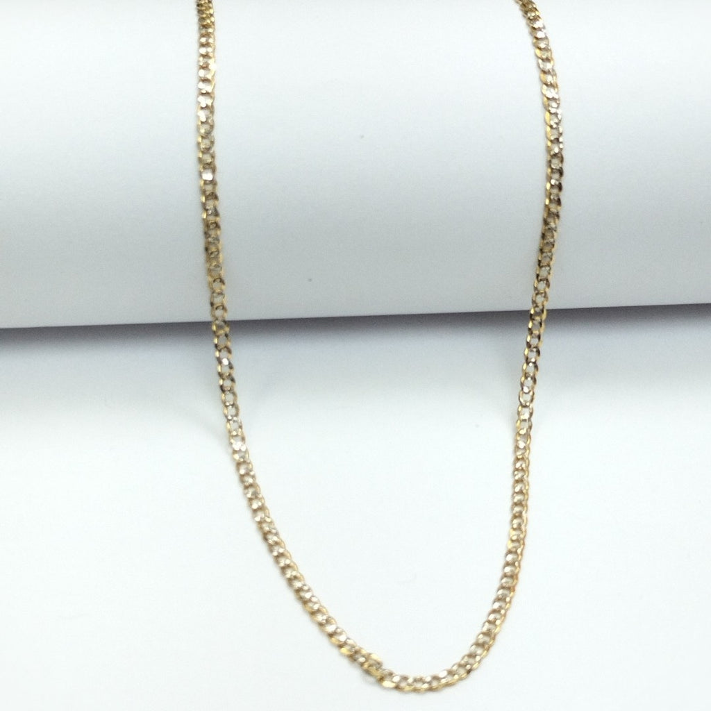 CADENAS BARBADA DIAMANTADA ORO 14K 60 CM 6.2 GR (NUEVO)