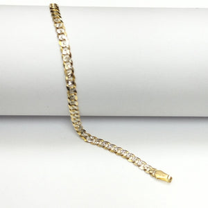 PULSERAS TEJIDO BARBADA ORO 14K 18 CM 4.4 GR (NUEVO)