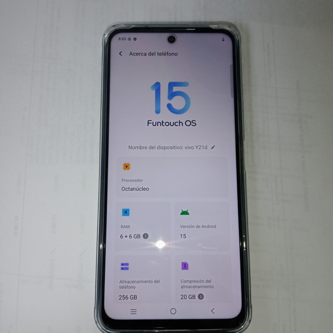 CELULAR VIVO Y21D V2520 (2025) 256 GB 6 GB RAM (SEMINUEVO)