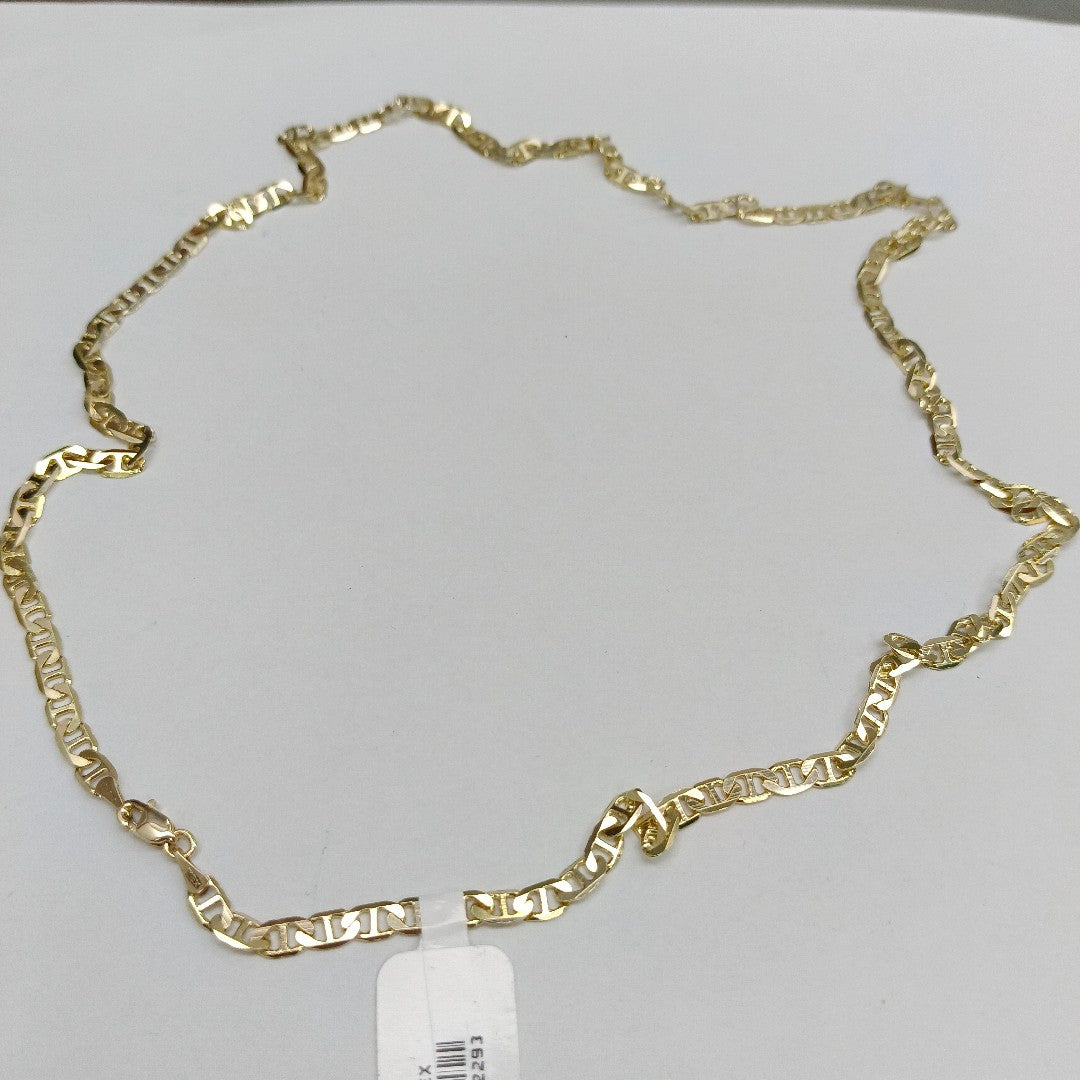 CADENAS TEJIDO MARINERA ORO 14K 60 CM 13.3 GR (NUEVO)