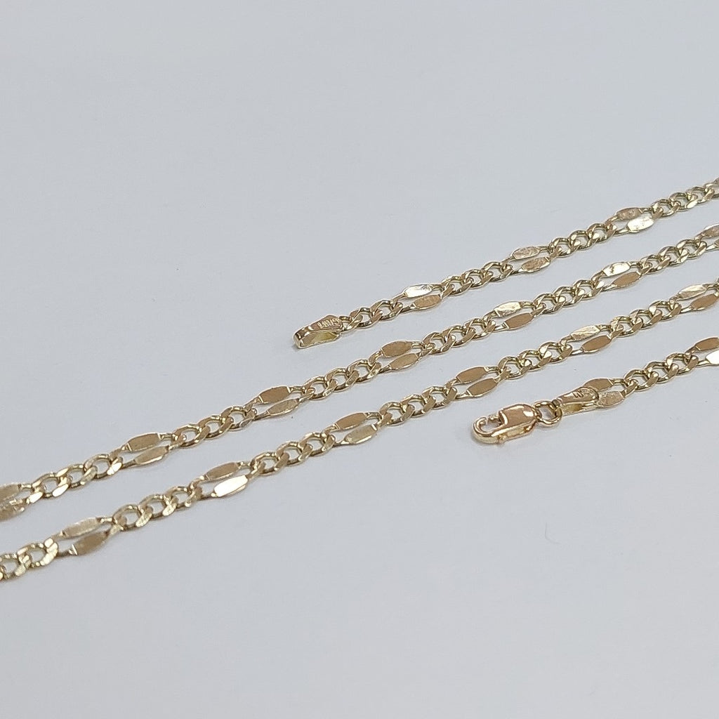 CADENAS TEJIDO ESPECIAL ORO 10K 50 CM 6.5 GR (NUEVO)