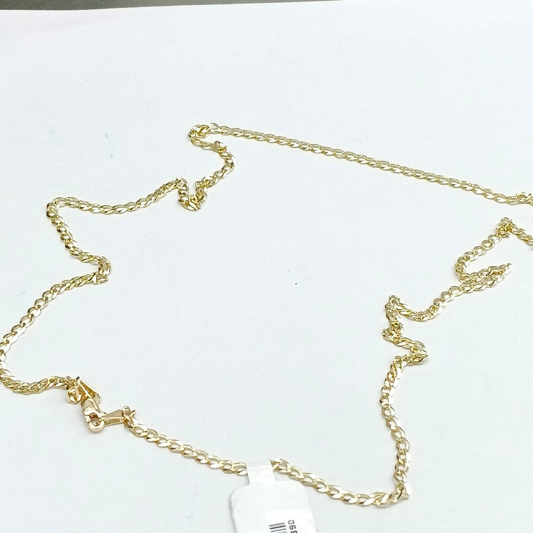 CADENAS TEJIDO BARBADA ORO 14K 60 CM 5.5 GR (NUEVO)
