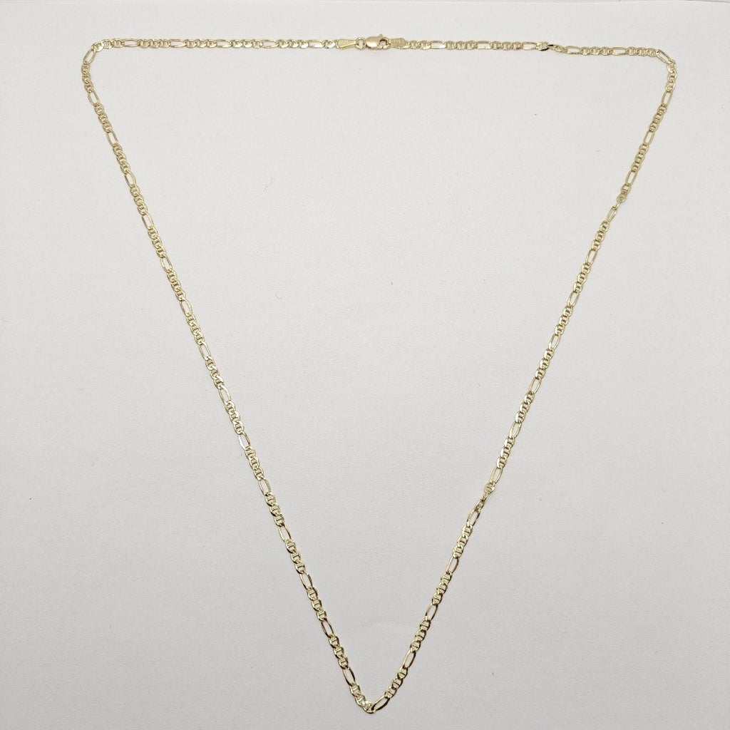 CADENAS TEJIDO FIGARO GUCHI ORO 10K 60 CM 5.2 GR (NUEVO)