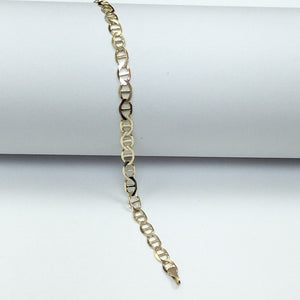 PULSERAS TEJIDO MARINERA ORO 14K 18 CM 2.9 GR (NUEVO)