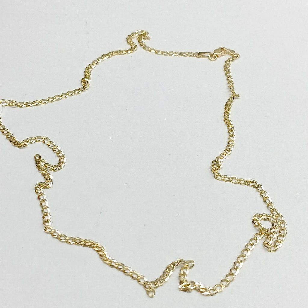 CADENAS TEJIDO BARBADA ORO 14K 60 CM 5.4 GR (NUEVO)