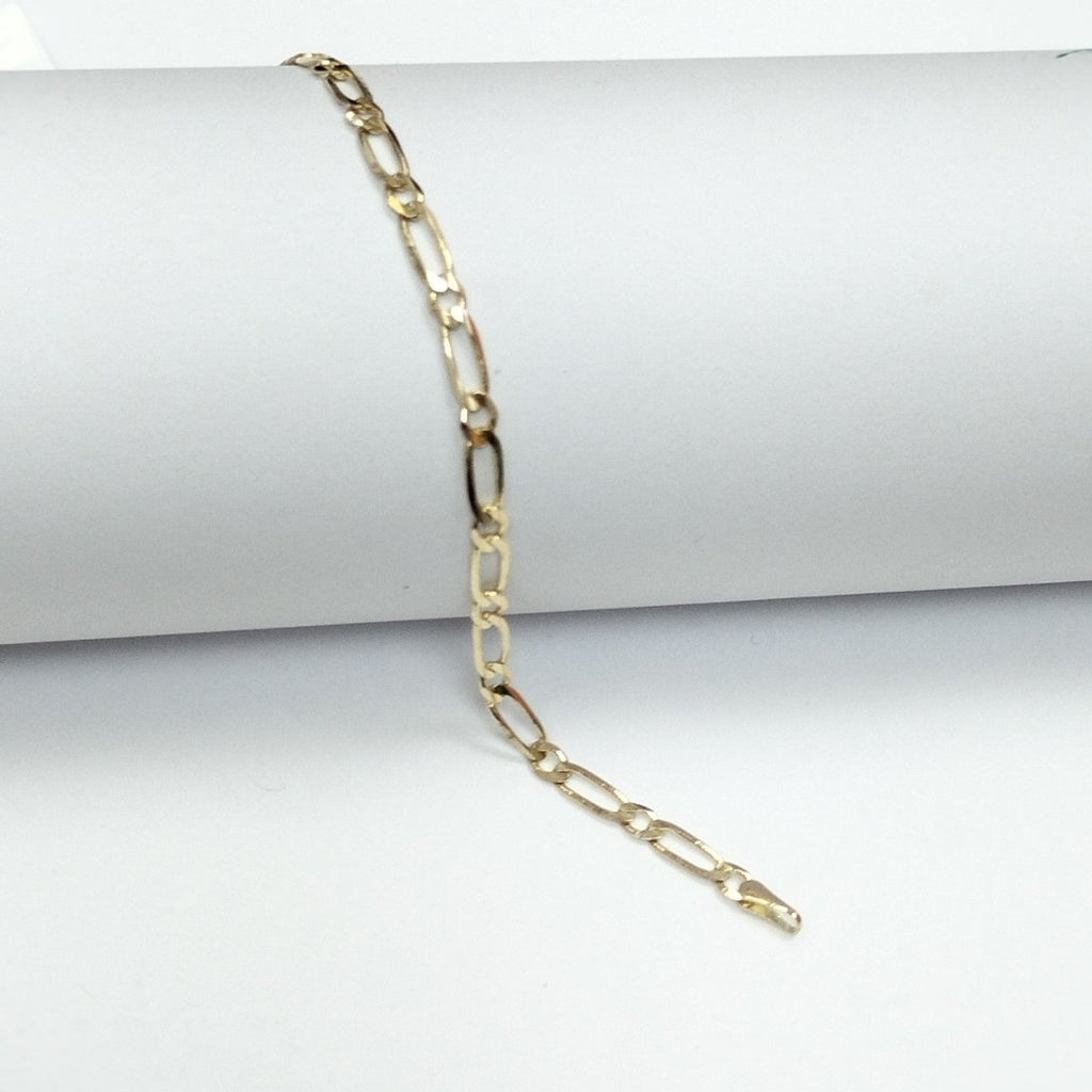 PULSERAS TEJIDO ESLABONES ORO 14K 18 CM 3.1 GR (NUEVO)