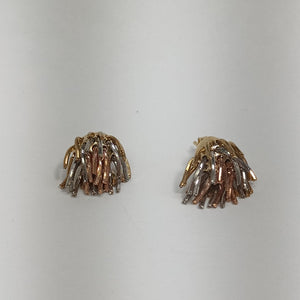 ARETES PAR ORO COMBINADO 14 K 5,00 GRMS (SEMINUEVO)