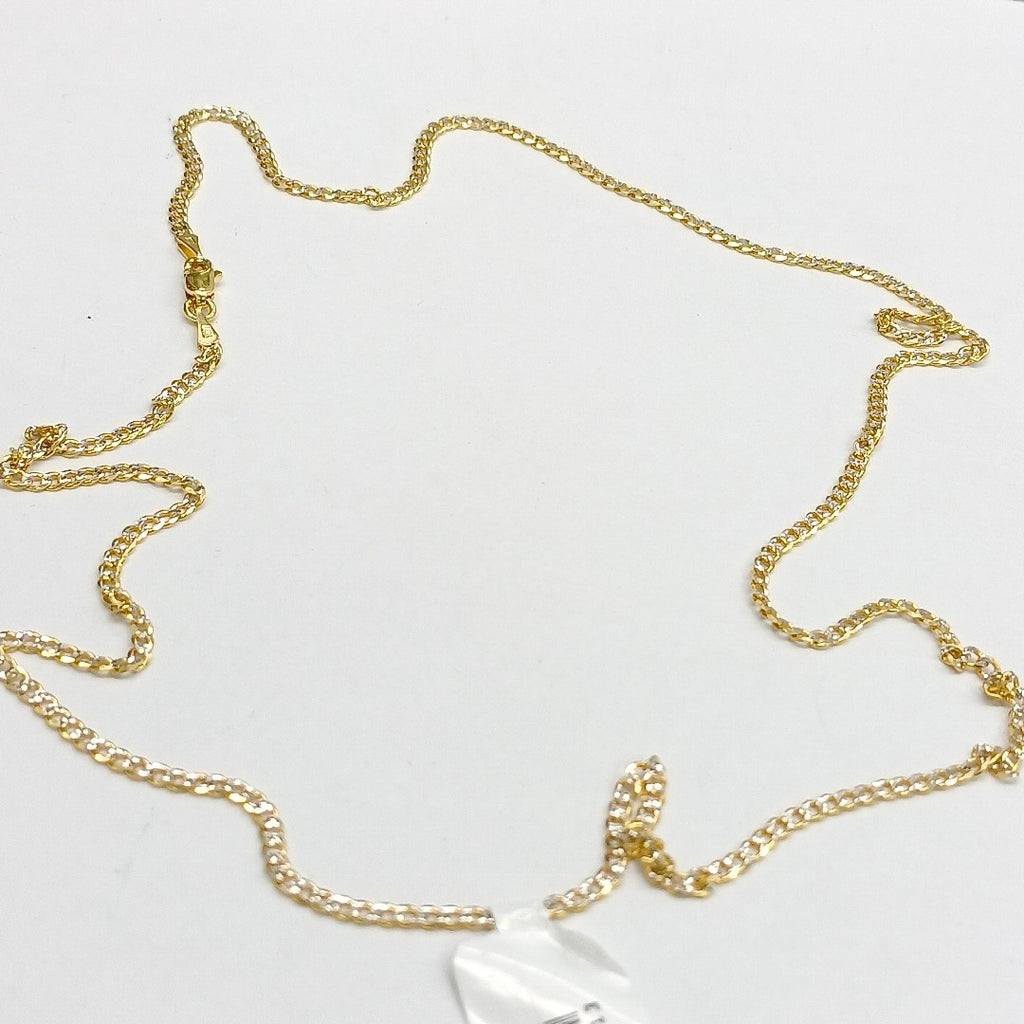 CADENAS BARBADA DIAMANTADA ORO 14K 60 CM 6.2 GR (NUEVO)