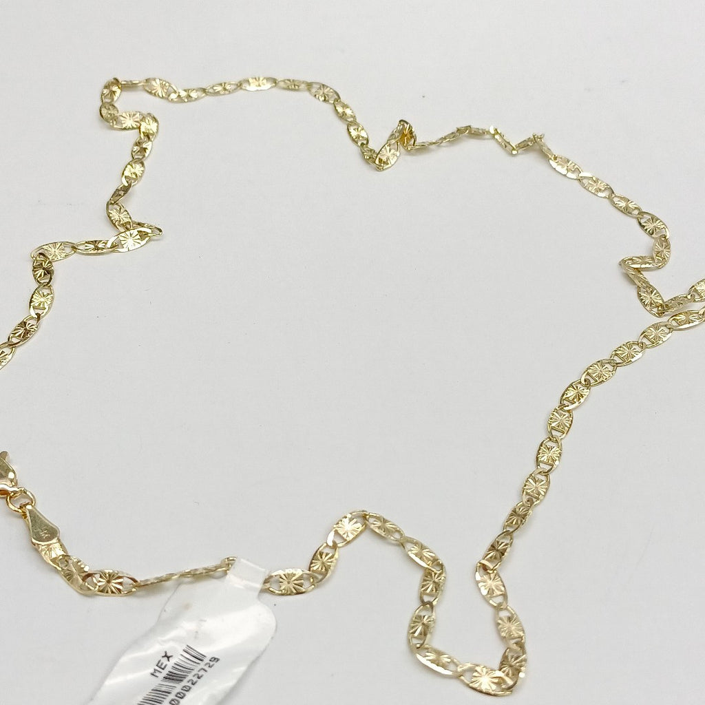 CADENAS TEJIDO GUCHI ORO 14K 55 CM 7.1 GR (NUEVO)