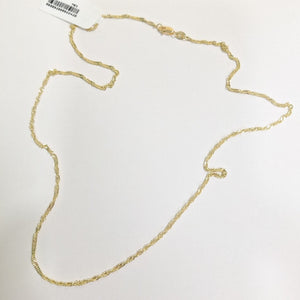 CADENAS TEJIDO MEDIO TZL ORO 14K 55 CM 3.1 GR (NUEVO)