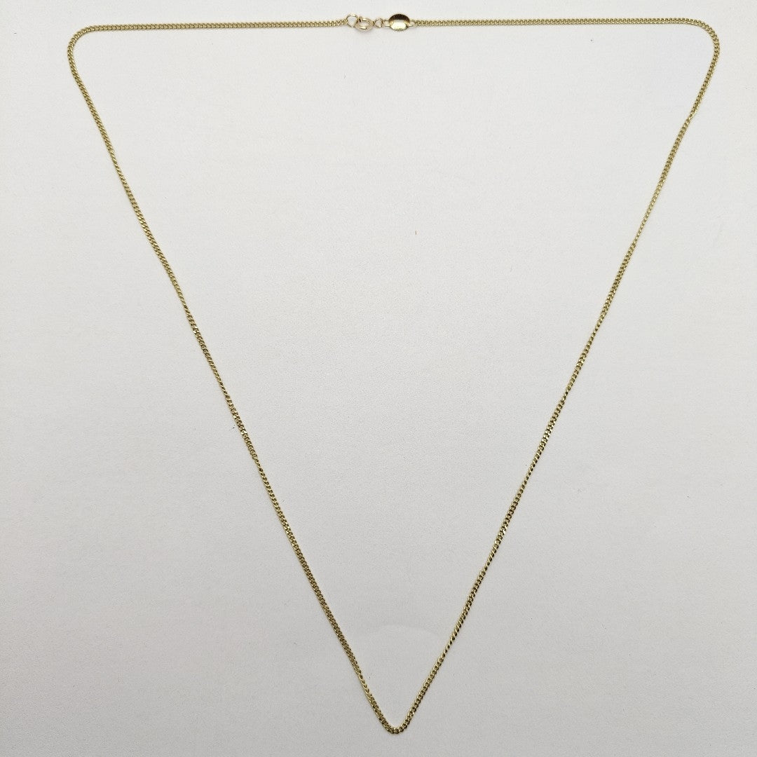 CADENAS TEJIDO BARBADA ORO 10K 55 CM 3 GR (NUEVO)