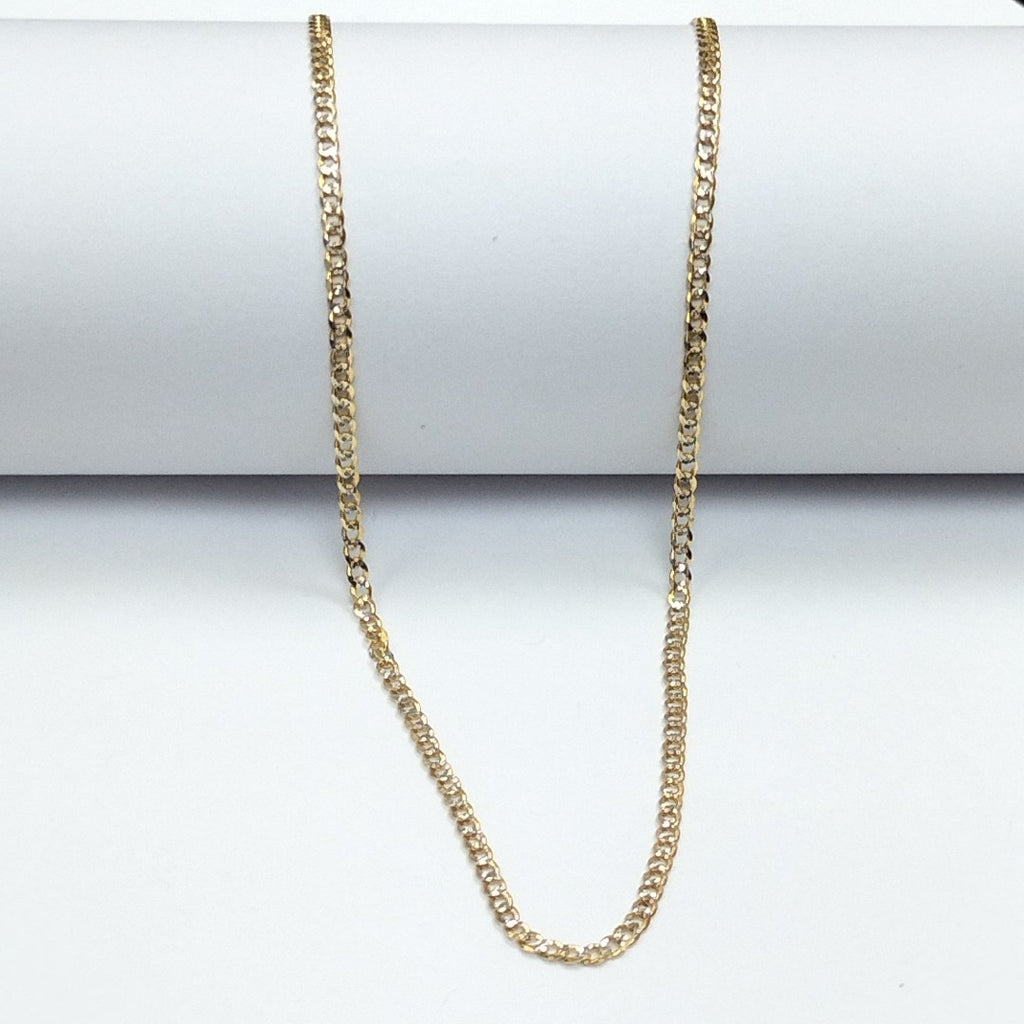 CADENAS BARBADA DIAMANTADA ORO 14K 60 CM 6.2 GR (NUEVO)