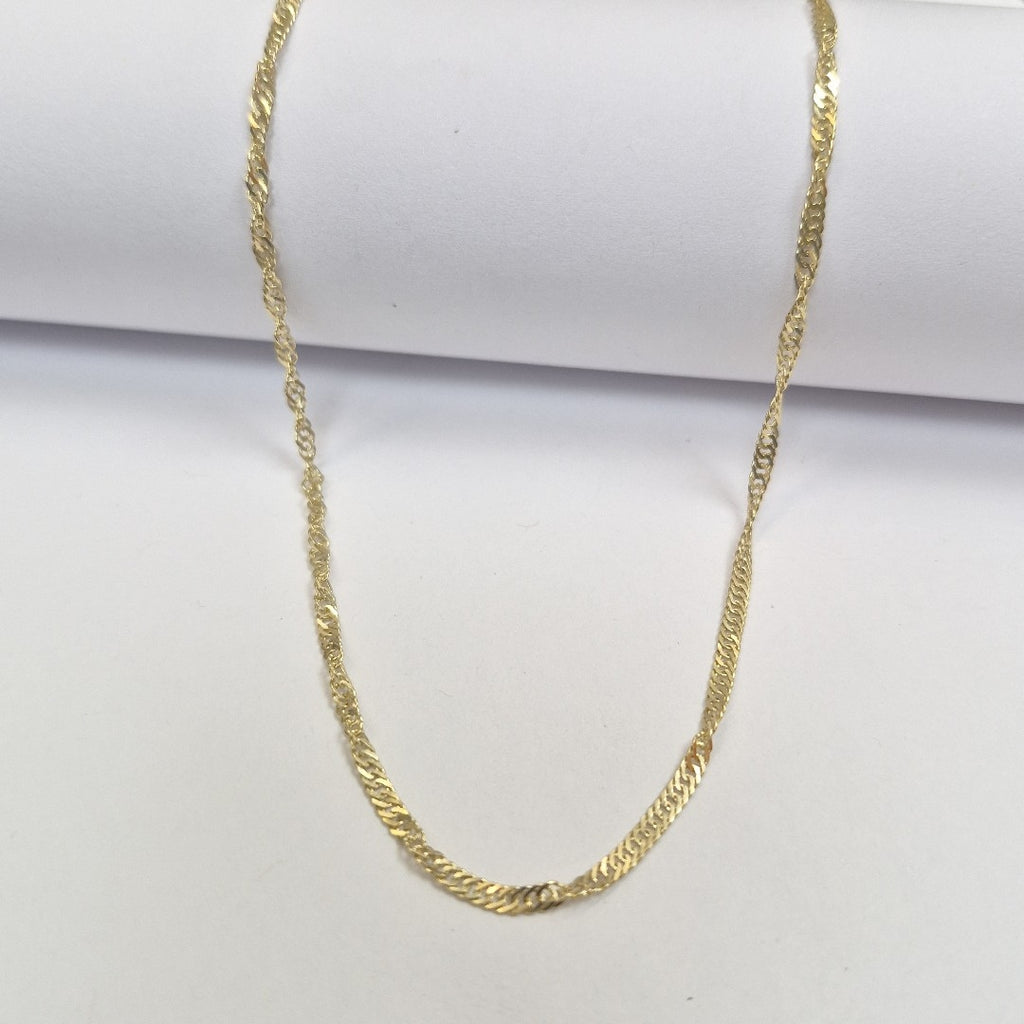 CADENAS TEJIDO MEDIO TZL ORO 14K 55 CM 5 GR (NUEVO)