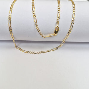 CADENAS TEJIDO 3X1 DIAMANTADA ORO 14K 55 CM 4.5 GR (NUEVO)